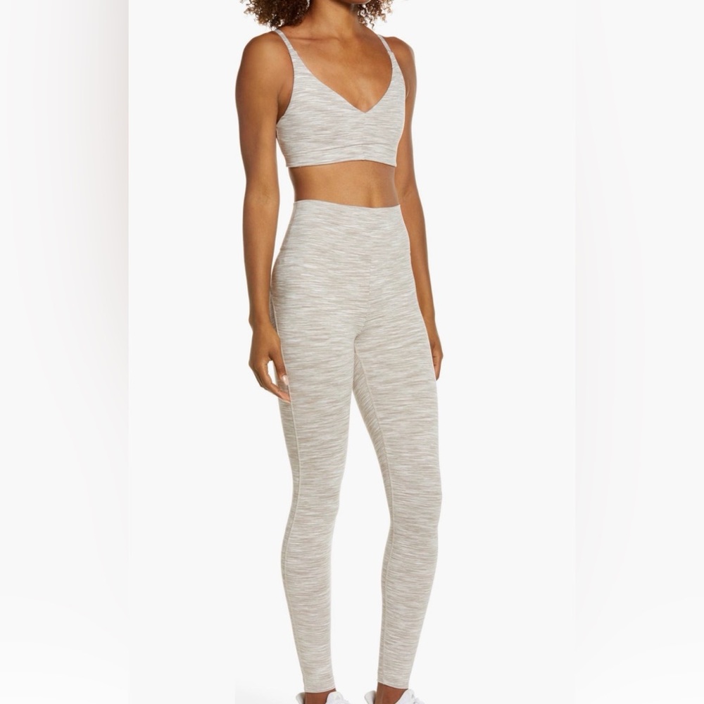 NEW NWT Outdoor Voices Flow Bralette Oatmeal and leggings set